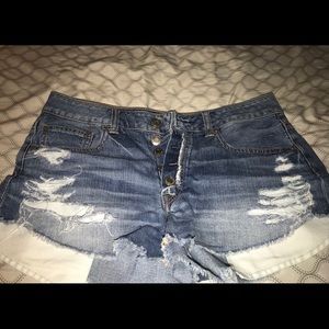 American Eagle distressed jean shorts